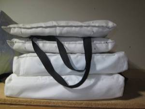 lot 130 image: Lot of life preserver seat cushions...