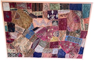lot 72 image: Handcrafted Embroidered Textile Wall Art