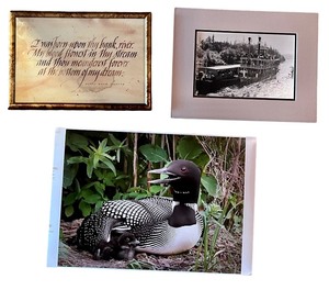 lot 79 image: Set of 3 Art Prints Including Thoreau Quote and Nature Photography