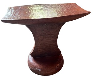 lot 95 image: Vintage Hand-Carved Wooden Side Table