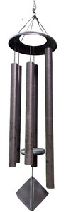 lot 111 image: Large Metal Wind Chime with Cylindrical Tubes
