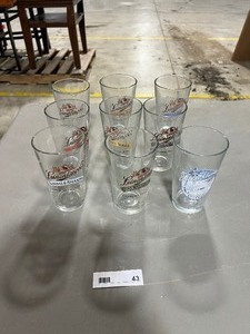 lot 43 image: QTY 9 --1 PINT GLASSES
