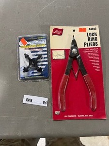 lot 64 image: LOCK RING PLIERS & COMB LOCK KEY