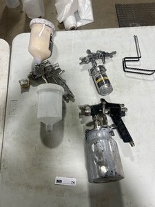 lot 74 image: 3 PAINT GUNS