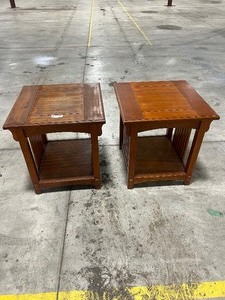 lot 83 image: 2 MATCHING END TABLES