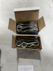 lot 123 image: 2 BOXES OF 38-16 X 2-12 TURNED EYEBOLTS