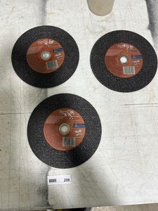 lot 206 image: QTY 3 MILWAUKEE 9 METAL CUT OFF WHEELS