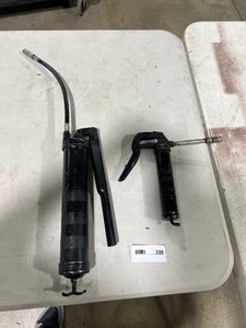 lot 208 image: 1 LARGE & 1 SMALL GREASE GUN