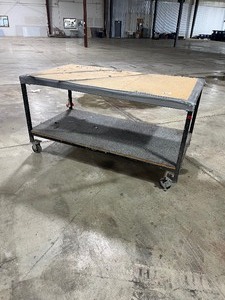 lot 240 image: STEEL ROLLING BENCH 72W X 36D X 38H