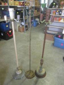 lot 76 image: (BSB) 3 Vintage Floor Lamps As Show...