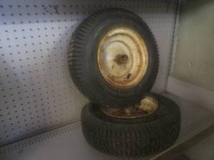 lot 96 image: (F-3) 2 Lawn Equipment Wheels 4.80...