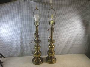 lot 100 image: (BS) Pair of Stiffel Lamps 29 Tall...