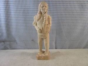 lot 117 image: (CNTR) Hand-Carved Wooden Native Am...