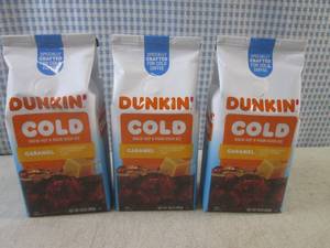lot 196 image: (C-2) 3 Bags of Dunkin Caramel Col...