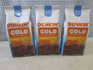 lot 197 image: (C-2) 3 Bags of Dunkin Caramel Col...