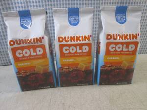 lot 199 image: (C-2) 3 Bags of Dunkin Caramel Col...