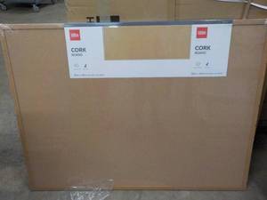 lot 6 image: Office Depot Cork Bulletin Board in...