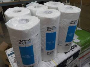 lot 11 image: 6 Rolls Pacific Blue Paper Towels- ...