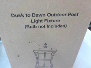 lot 133 image: Dusk to Dawn Outdoor Post Light Fix...
