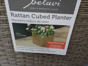 lot 170 image: Belavi Ratlan Cubed Planter 11 squ...