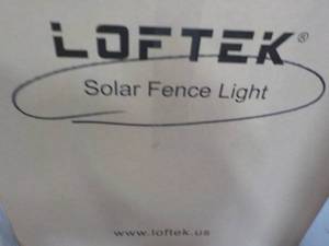 lot 176 image: Loftek Solar Fence Light...