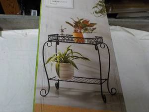 lot 214 image: 2 Tier Metal Plant Stand...