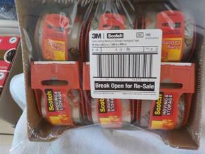 lot 100 image: 6 pack 3M Scotch 2 x 800 Moving a...