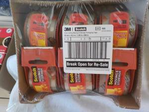 lot 101 image: 6 pack 3M Scotch 2 x 800 Moving a...