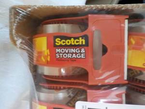 lot 102 image: 6 pack 3M Scotch 2 x 800 Moving and Shipping Tape with Dispensers