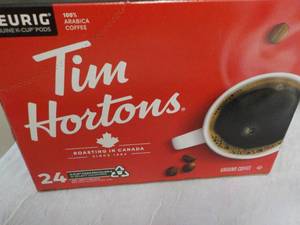 lot 269 image: Tim Horton 24 pods Ground Coffee...