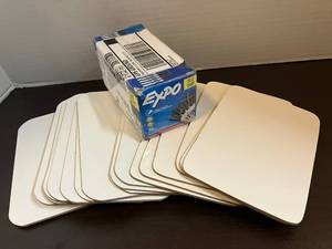 lot 68 image: Small Dry Erase Boards and Markers