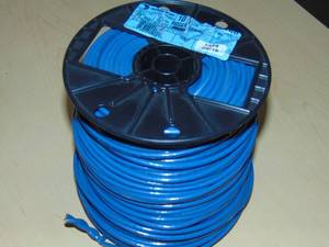 lot 16 image: 10 AWG ThhnThwn-2 Stranded Copper Wire 500 Reel Of Blue Colonial Wire,
