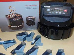 lot 50 image: Cassida C-C200 Coin Counter  Wrapper with LED Digital Display 857287002179