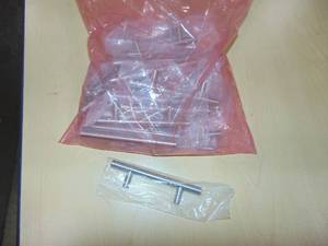 lot 60 image: 25 Pack 3 Inch Center to Center Cabinet Pulls Satin Nickel