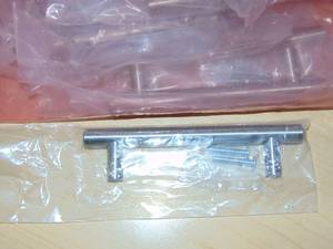 lot 61 image: 25 Pack 3 34 Inch Center to Center Cabinet Pulls Brushed Steel Finish