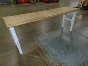 lot 64 image: 25x96 Inch Adjustable Height Heavy Duty Workbench