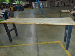 lot 83 image: 25x96 Inch Adjustable Height Heavy Duty Workbench