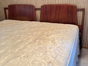 lot 7 image: Vintage Mid-Century Modern King Size Headboard