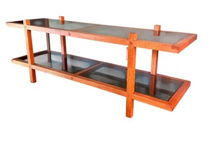 lot 11 image: Vintage Modernist Two Tier Console