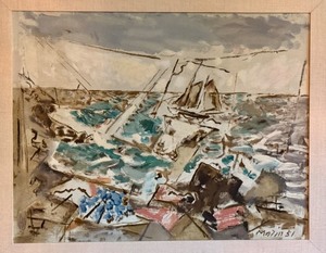 Sea Piece by John Marin Framed Silkscreen Reproduction