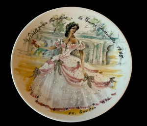 lot 88R image: Scarlett OHara Limoges France Collector Plate by FR. Ganeau 1976
