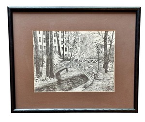 lot 93 image: Framed Etching Print by A. Shemroske, Black and White