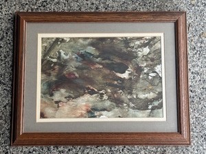lot 103 image: Framed Abstract Artwork Signed by J. Gordon