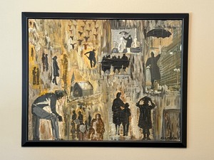 lot 7C image: Original Mid-Century Modern Framed Artwork Signed Eckman