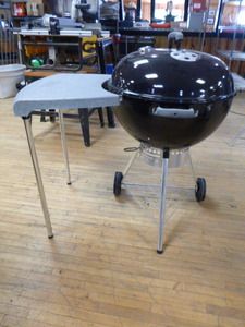 lot 109 image: Weber Charcoal Grill with Side Table