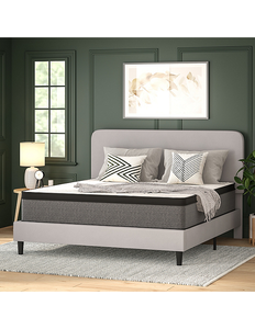 Flash Furniture Capri Comfortable Sleep Euro Pillow Top 13" Hybrid Pocket Spring Supportive Relief Mattress in a Box - Queen