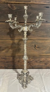 lot 20 image: Elegant Vintage Silver Plated Candelabra