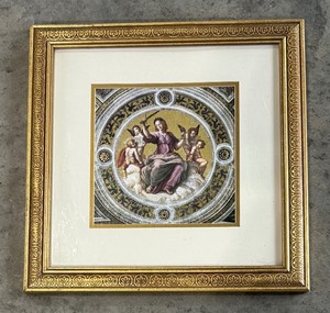 lot 32 image: Justice Ceiling Tondo Fresco Print by Rachael Sanzio