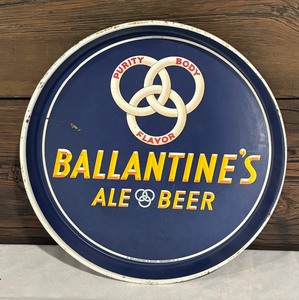 lot 40 image: Vintage Ballantines Ale Beer Metal Tray