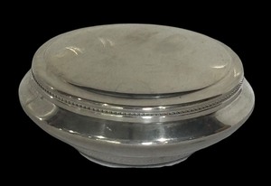 lot 5 image: Tiffany & Co Hand Crafted Pewter Velvet Lined Trinket  Jewelry Box